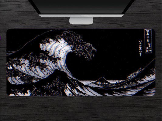 Great Wave Black Inverse Mousepad