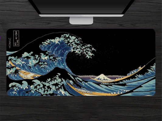 Great Wave Blue Inverse Mousepad